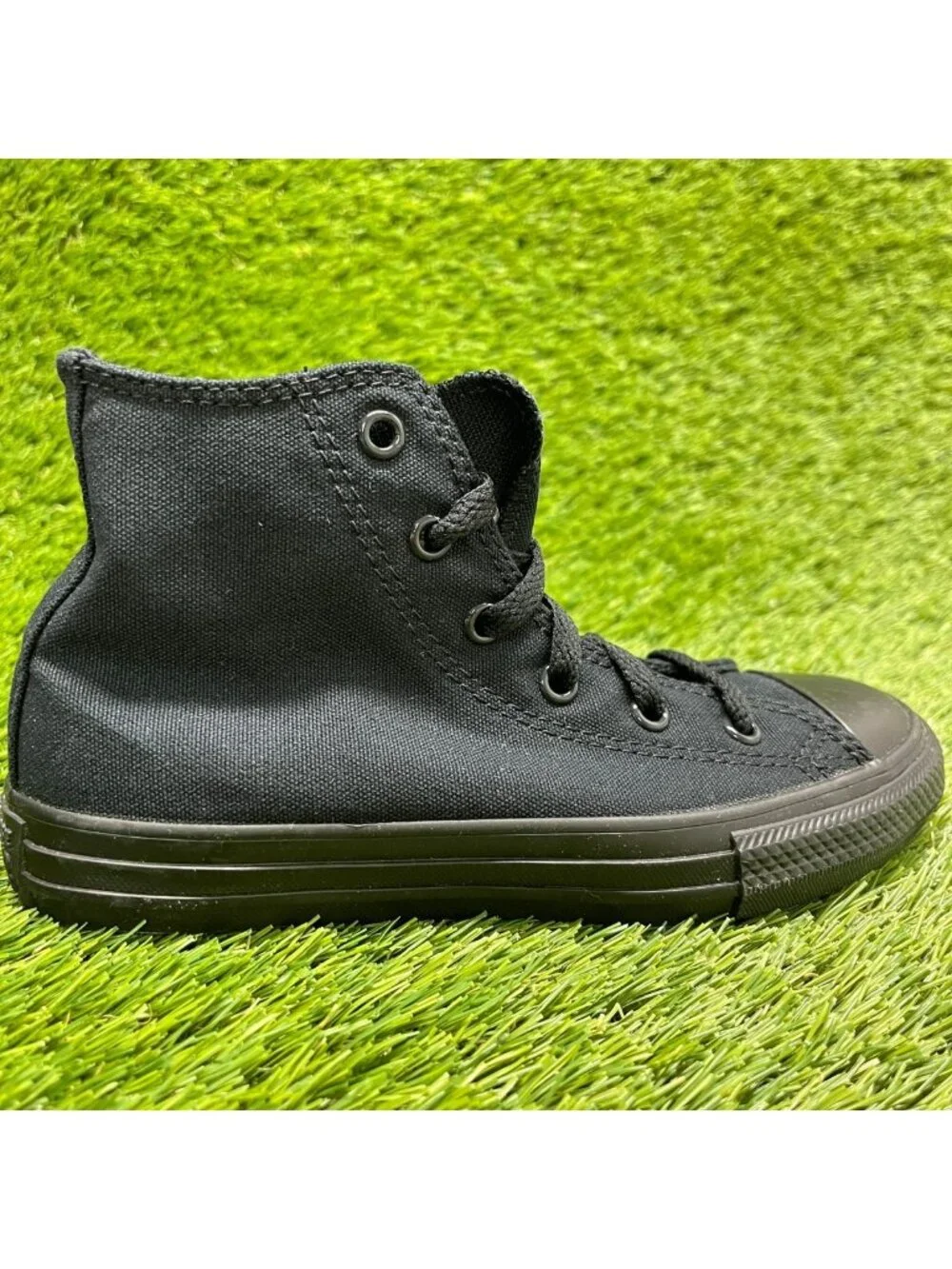 Converse Chuck Taylor All Star Hi GS Boys Size 1Y Black Athletic Shoes Sneakers